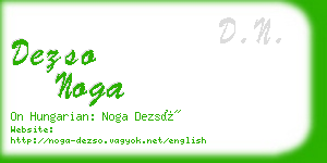 dezso noga business card